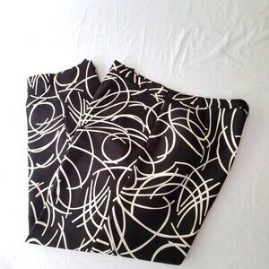 Outfit JPR Silk Black and White Abstract Print Cropped Silk Ankle Pants Sz 16